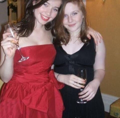 Lulu Popplewell with her sister, Anna Popplewell.